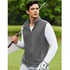 image:imageCOOFANDY Mens FullZip Polar Fleece Vest Sleeveless Jacket Casual OuterwearDark Grey