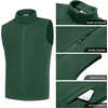 image:imageCOOFANDY Mens FullZip Polar Fleece Vest Sleeveless Jacket Casual OuterwearEvergreen