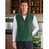 image:imageCOOFANDY Mens FullZip Polar Fleece Vest Sleeveless Jacket Casual OuterwearEvergreen