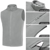 image:imageCOOFANDY Mens FullZip Polar Fleece Vest Sleeveless Jacket Casual OuterwearLight Grey