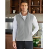image:imageCOOFANDY Mens FullZip Polar Fleece Vest Sleeveless Jacket Casual OuterwearLight Grey