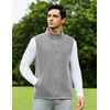 image:imageCOOFANDY Mens FullZip Polar Fleece Vest Sleeveless Jacket Casual OuterwearLight Grey