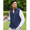 image:imageCOOFANDY Mens FullZip Polar Fleece Vest Sleeveless Jacket Casual OuterwearNavy Blue