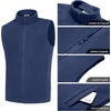 image:imageCOOFANDY Mens FullZip Polar Fleece Vest Sleeveless Jacket Casual OuterwearNavy Blue