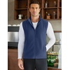 image:imageCOOFANDY Mens FullZip Polar Fleece Vest Sleeveless Jacket Casual OuterwearNavy Blue