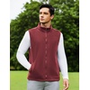 image:imageCOOFANDY Mens FullZip Polar Fleece Vest Sleeveless Jacket Casual OuterwearWine Red