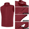 image:imageCOOFANDY Mens FullZip Polar Fleece Vest Sleeveless Jacket Casual OuterwearWine Red