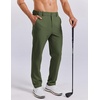 image:imageCOOFANDY Mens Golf Pants 303234 Stretch Work Dress Pants Lightweight Quick Dry Comfy Trousers with 4 PocketsArmy Green