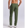 image:imageCOOFANDY Mens Golf Pants 303234 Stretch Work Dress Pants Lightweight Quick Dry Comfy Trousers with 4 PocketsArmy Green