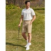 image:imageCOOFANDY Mens Golf Shorts 8 Inch Lightweight Quick Dry Casual Dress Shorts Hiking Travel Shorts with PocketsKhaki