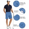 image:imageCOOFANDY Mens Golf Shorts 8 Inch Lightweight Quick Dry Casual Dress Shorts Hiking Travel Shorts with PocketsLight Blue