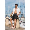 image:imageCOOFANDY Mens Hawaiian Beach Shorts Elastic Waist Drawstring Lightweight Summer Casual Shorts with PocketBlack