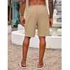 image:imageCOOFANDY Mens Hawaiian Beach Shorts Elastic Waist Drawstring Lightweight Summer Casual Shorts with PocketKhaki