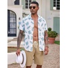 image:imageCOOFANDY Mens Hawaiian Beach Shorts Elastic Waist Drawstring Lightweight Summer Casual Shorts with PocketKhaki