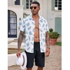 image:imageCOOFANDY Mens Hawaiian Beach Shorts Elastic Waist Drawstring Lightweight Summer Casual Shorts with PocketNavy