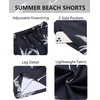 image:imageCOOFANDY Mens Hawaiian Beach Shorts Elastic Waist Drawstring Lightweight Summer Casual Shorts with PocketNavycoconut Tree
