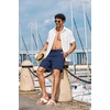 image:imageCOOFANDY Mens Hawaiian Beach Shorts Elastic Waist Drawstring Lightweight Summer Casual Shorts with PocketPalm Night
