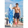 image:imageCOOFANDY Mens Hawaiian Beach Shorts Elastic Waist Drawstring Lightweight Summer Casual Shorts with PocketPalm Night