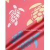 image:imageCOOFANDY Mens Hawaiian Beach Shorts Elastic Waist Drawstring Lightweight Summer Casual Shorts with PocketPastel Turtles