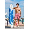 image:imageCOOFANDY Mens Hawaiian Beach Shorts Elastic Waist Drawstring Lightweight Summer Casual Shorts with PocketPastel Turtles