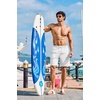 image:imageCOOFANDY Mens Hawaiian Beach Shorts Elastic Waist Drawstring Lightweight Summer Casual Shorts with PocketWhite