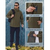 image:imageCOOFANDY Mens Hooded Softshell Jacket Waterproof Fleece Lined Windbreaker Lightweight Outdoor Hiking JacketArmy Green