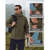 image:imageCOOFANDY Mens Hooded Softshell Jacket Waterproof Fleece Lined Windbreaker Lightweight Outdoor Hiking JacketArmy Green
