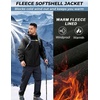 image:imageCOOFANDY Mens Hooded Softshell Jacket Waterproof Fleece Lined Windbreaker Lightweight Outdoor Hiking JacketBlack