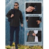 image:imageCOOFANDY Mens Hooded Softshell Jacket Waterproof Fleece Lined Windbreaker Lightweight Outdoor Hiking JacketBlack