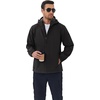 image:imageCOOFANDY Mens Hooded Softshell Jacket Waterproof Fleece Lined Windbreaker Lightweight Outdoor Hiking JacketBlack
