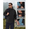 image:imageCOOFANDY Mens Hooded Softshell Jacket Waterproof Fleece Lined Windbreaker Lightweight Outdoor Hiking JacketBlack