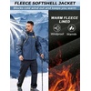image:imageCOOFANDY Mens Hooded Softshell Jacket Waterproof Fleece Lined Windbreaker Lightweight Outdoor Hiking JacketBlue