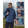 image:imageCOOFANDY Mens Hooded Softshell Jacket Waterproof Fleece Lined Windbreaker Lightweight Outdoor Hiking JacketBlue