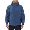 image:imageCOOFANDY Mens Hooded Softshell Jacket Waterproof Fleece Lined Windbreaker Lightweight Outdoor Hiking JacketBlue