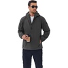 image:imageCOOFANDY Mens Hooded Softshell Jacket Waterproof Fleece Lined Windbreaker Lightweight Outdoor Hiking JacketDark Grey
