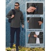 image:imageCOOFANDY Mens Hooded Softshell Jacket Waterproof Fleece Lined Windbreaker Lightweight Outdoor Hiking JacketDark Grey