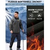 image:imageCOOFANDY Mens Hooded Softshell Jacket Waterproof Fleece Lined Windbreaker Lightweight Outdoor Hiking JacketDark Grey