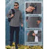 image:imageCOOFANDY Mens Hooded Softshell Jacket Waterproof Fleece Lined Windbreaker Lightweight Outdoor Hiking JacketLight Grey