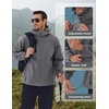 image:imageCOOFANDY Mens Hooded Softshell Jacket Waterproof Fleece Lined Windbreaker Lightweight Outdoor Hiking JacketLight Grey