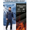 image:imageCOOFANDY Mens Hooded Softshell Jacket Waterproof Fleece Lined Windbreaker Lightweight Outdoor Hiking JacketNavy