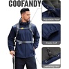 image:imageCOOFANDY Mens Hooded Softshell Jacket Waterproof Fleece Lined Windbreaker Lightweight Outdoor Hiking JacketNavy