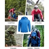 image:imageCOOFANDY Mens Light Rain Jacket with Hood Packable Waterproof Raincoat Golf Rain Gear Travel Hiking WindbreakerBlue