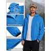 image:imageCOOFANDY Mens Light Rain Jacket with Hood Packable Waterproof Raincoat Golf Rain Gear Travel Hiking WindbreakerBlue