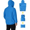 image:imageCOOFANDY Mens Light Rain Jacket with Hood Packable Waterproof Raincoat Golf Rain Gear Travel Hiking WindbreakerBlue