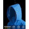 image:imageCOOFANDY Mens Light Rain Jacket with Hood Packable Waterproof Raincoat Golf Rain Gear Travel Hiking WindbreakerBlue
