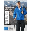 image:imageCOOFANDY Mens Light Rain Jacket with Hood Packable Waterproof Raincoat Golf Rain Gear Travel Hiking WindbreakerBlue