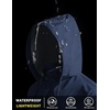 image:imageCOOFANDY Mens Light Rain Jacket with Hood Packable Waterproof Raincoat Golf Rain Gear Travel Hiking WindbreakerDark Blue