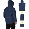 image:imageCOOFANDY Mens Light Rain Jacket with Hood Packable Waterproof Raincoat Golf Rain Gear Travel Hiking WindbreakerDark Blue