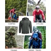 image:imageCOOFANDY Mens Light Rain Jacket with Hood Packable Waterproof Raincoat Golf Rain Gear Travel Hiking WindbreakerDark Gray