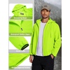 image:imageCOOFANDY Mens Light Rain Jacket with Hood Packable Waterproof Raincoat Golf Rain Gear Travel Hiking WindbreakerGreen